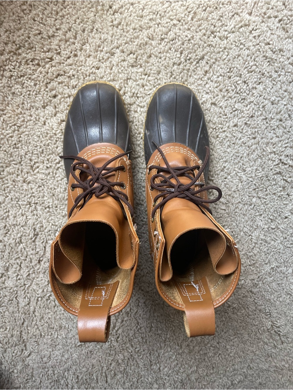 L.L. Bean Brown and Black Women's Waterproof Duck Boots